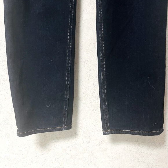TALBOTS 10P WOMENS DARK WASH BUTTONS STRETCH COTTON BLEND DATE NIGHT 70'S JEANS - Picture 9 of 10